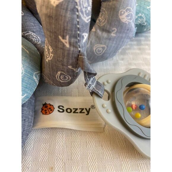 Sozzy fox elephant lady bug infant toy rattle squeaky mirror - Picture 2 of 3